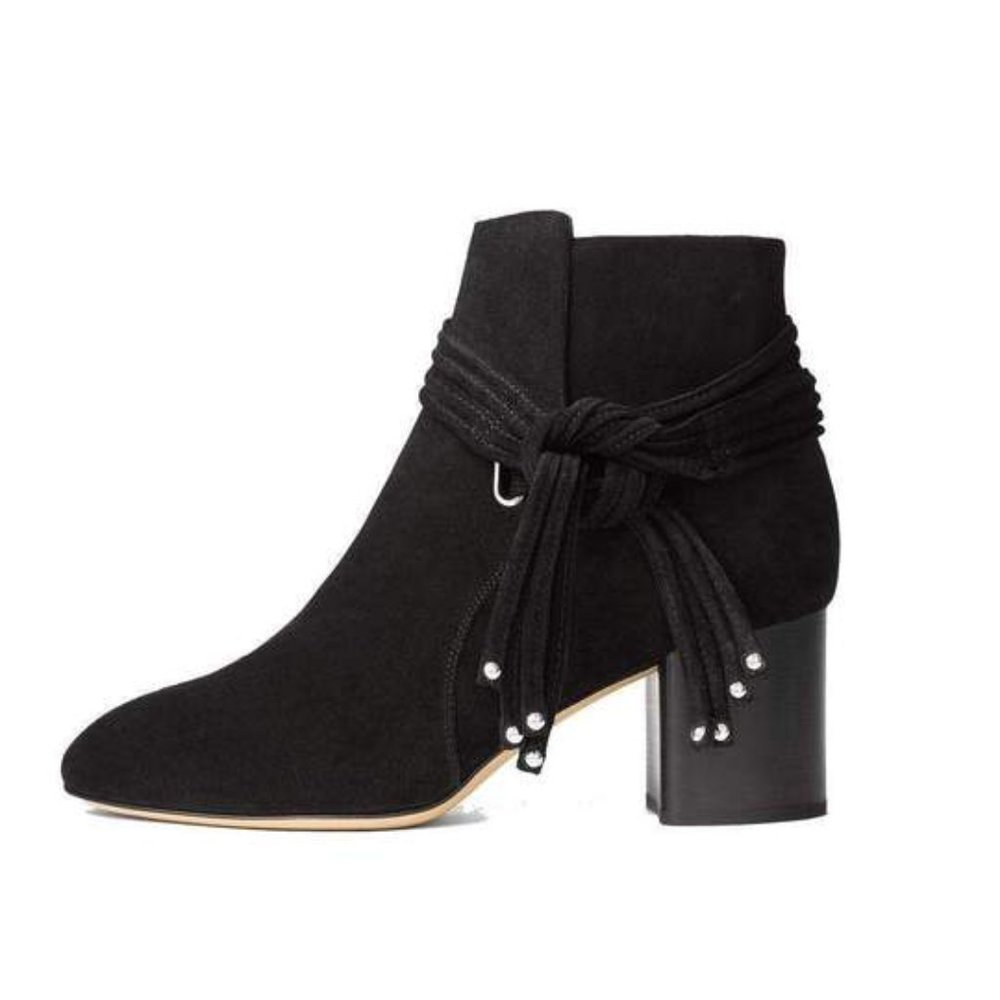 Rag & Bone Dalia Bootie Black Size 6.5 M Ankle Tie